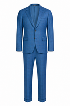 CANALI | Electric Blue Check Suit | Charcoal-Blue