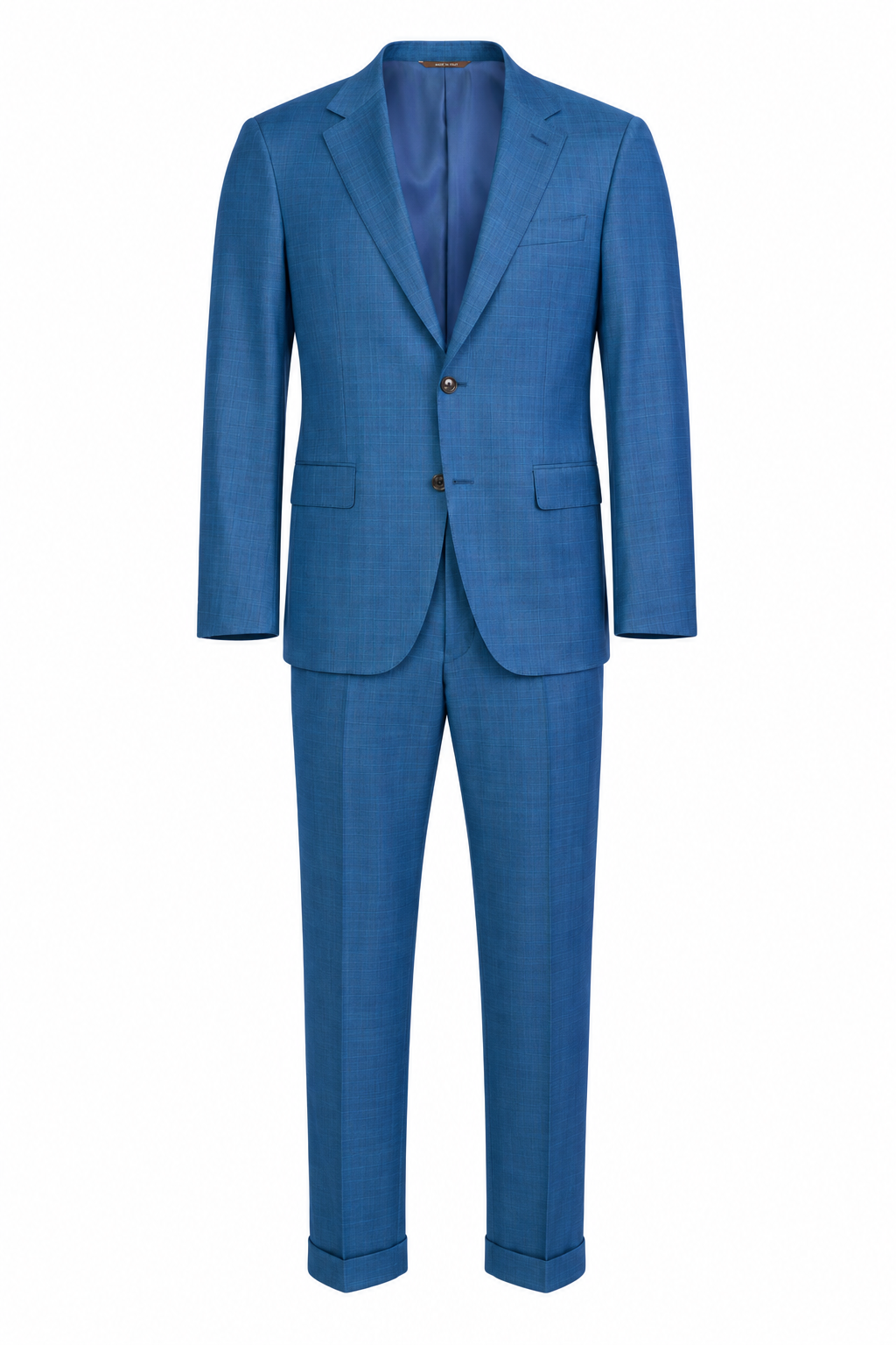 CANALI | Subtle Brown Check Suit | Mid-Blue