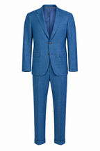 CANALI | Subtle Brown Check Suit | Mid-Blue