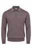 CANALI | Zip Neck Polo | Chocolate