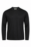 CANALI | Long Sleeve Ribbed Crew Neck T-Shirt | Black