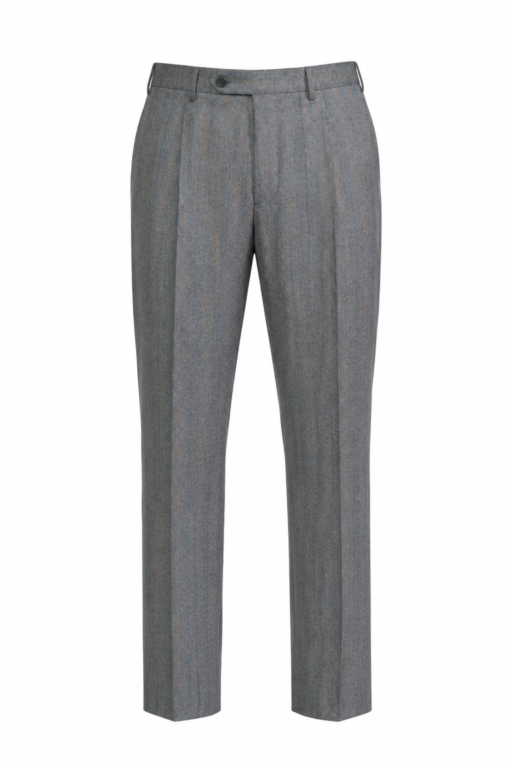 CANALI | Flannel Stripe Suit | Grey & Brown