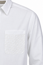 CANALI | Shirt With Embroidered Pocket | White