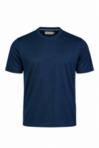 CANALI | Ribbed Crew Neck T-Shirt | Navy