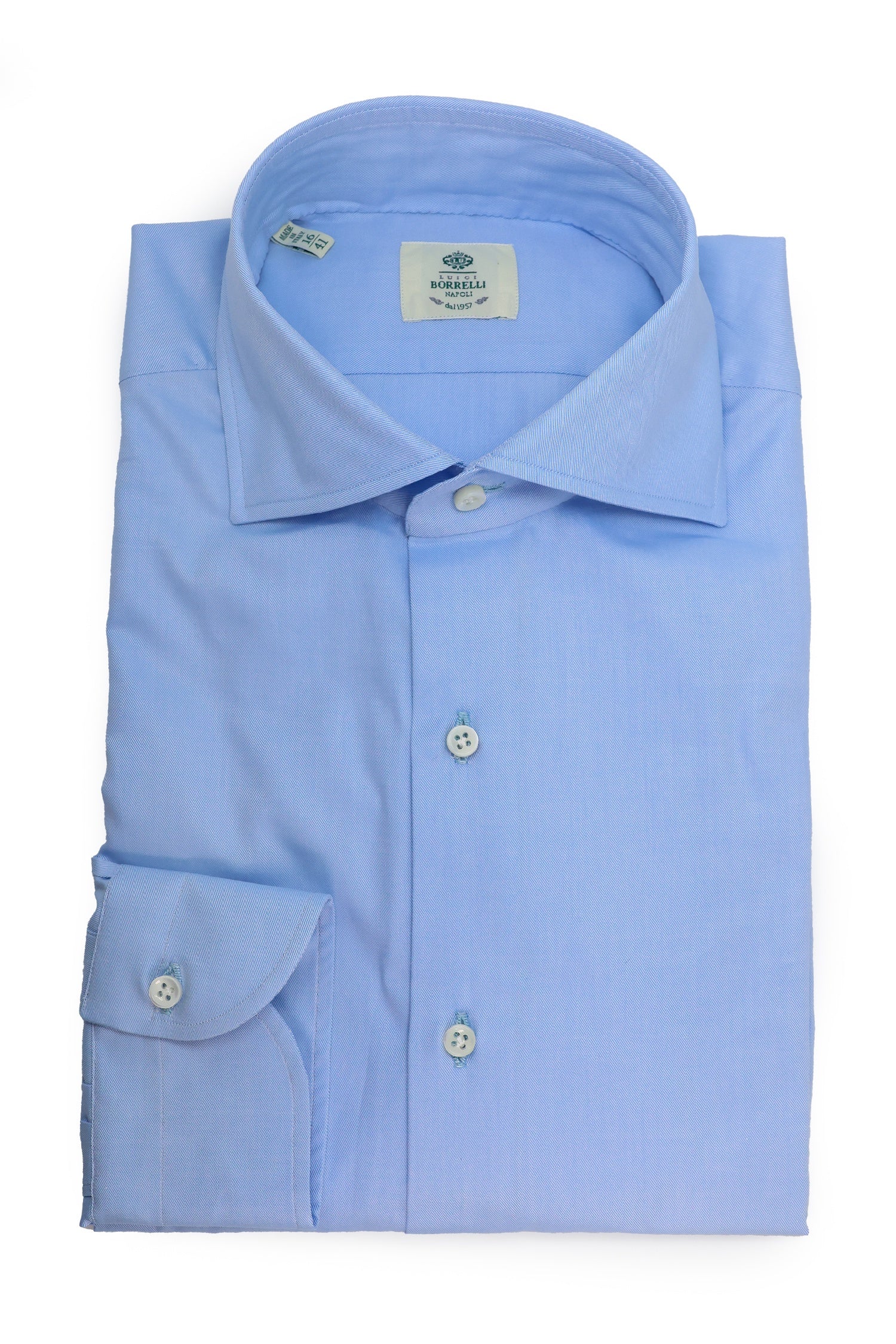 BORRELLI | Twill Shirt | Light Blue