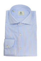 BORRELLI | Striped Twill Shirt | Light Blue