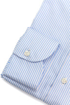 BORRELLI | Striped Twill Shirt | Light Blue