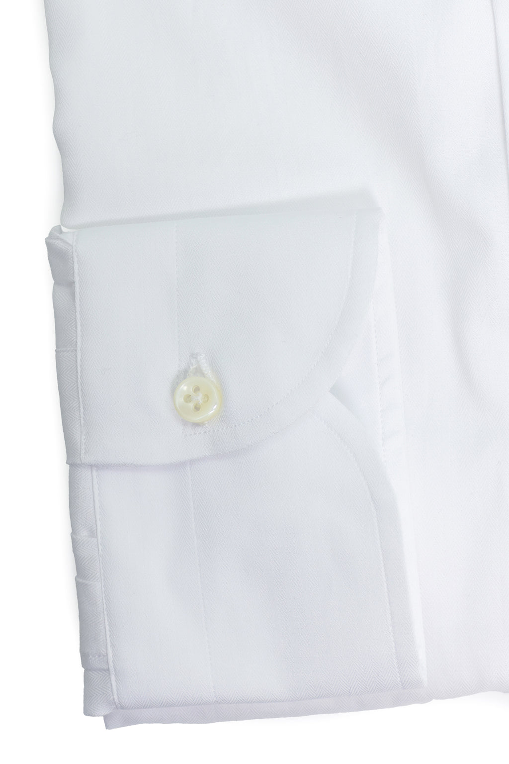 BORRELLI | Herringbone Shirt | White