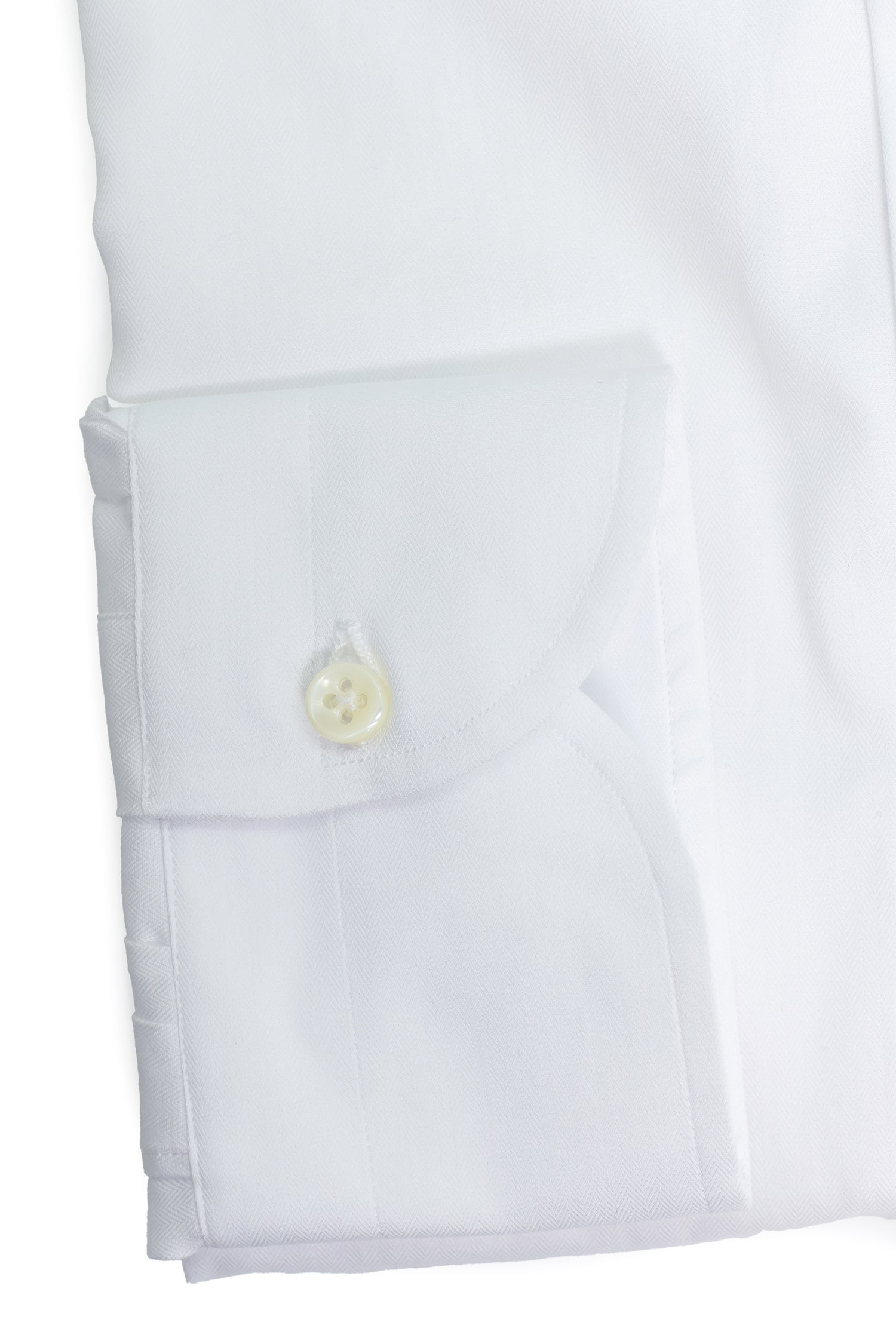 BORRELLI | Herringbone Shirt | White
