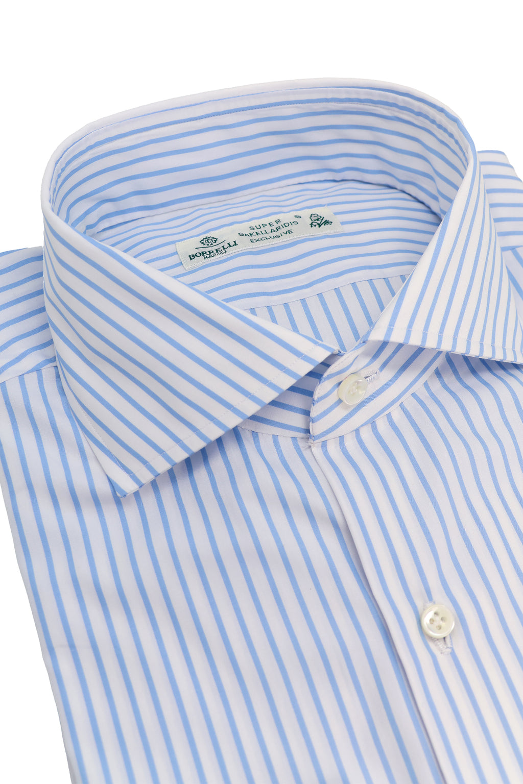 BORRELLI | Sakellaridis Striped Shirt | Light Blue