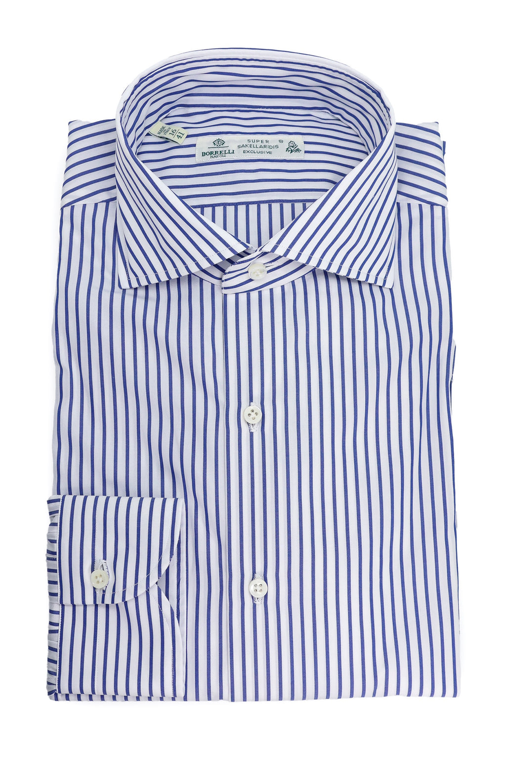 BORRELLI | Sakellaridis Striped Shirt | Blue