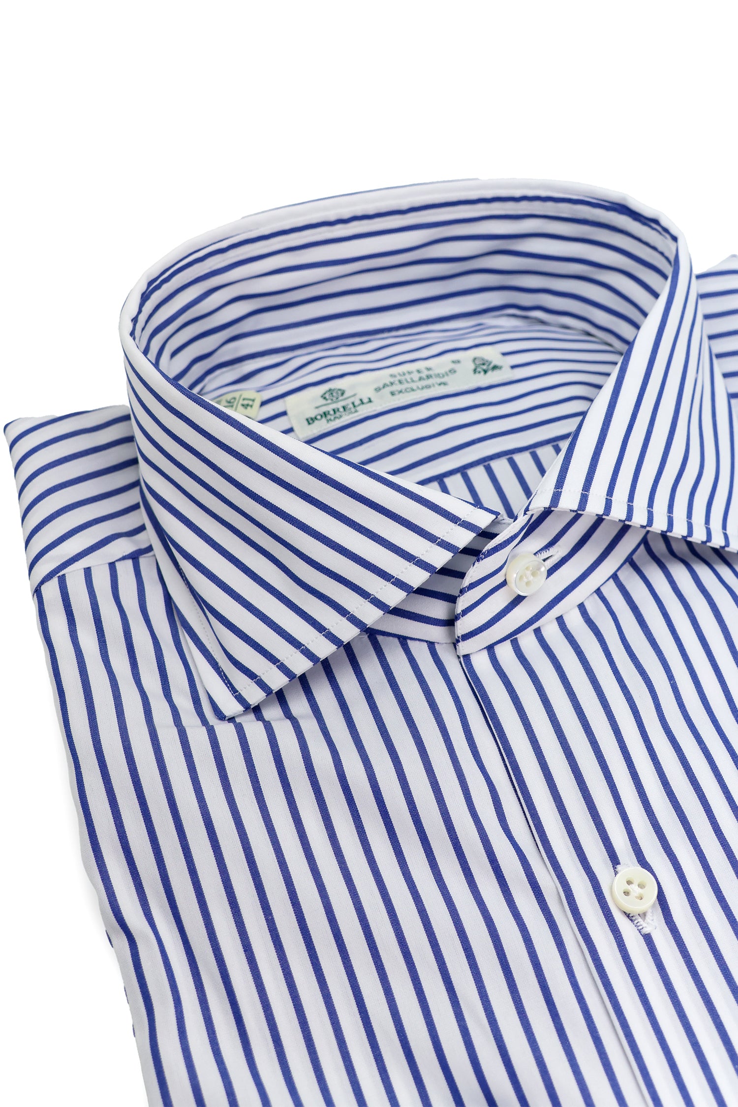 BORRELLI | Sakellaridis Striped Shirt | Blue
