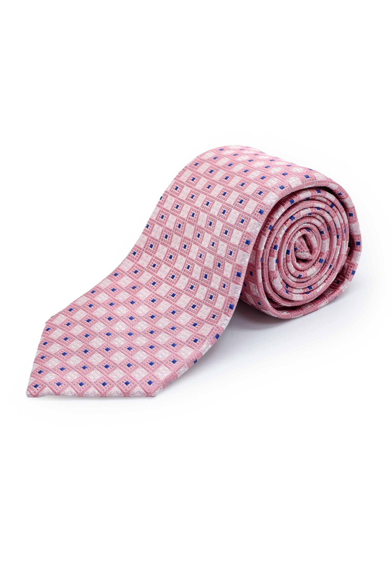 CANALI | Geometric Pattern Tie | Pink