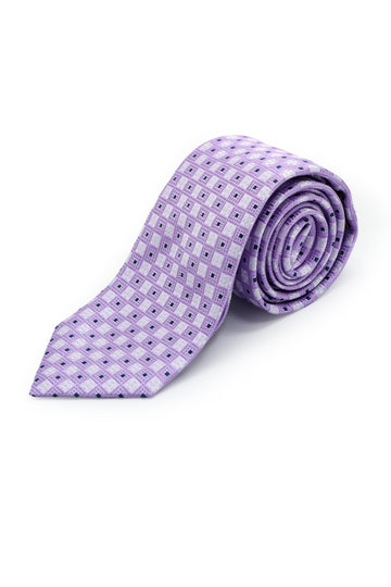 CANALI Purple Geometric Pattern Tie