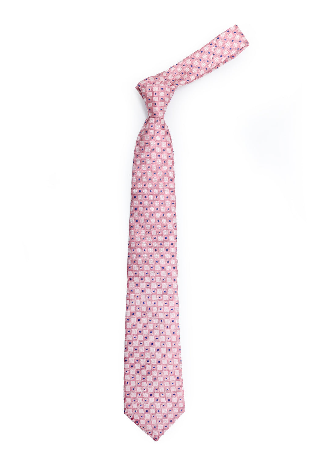 CANALI | Geometric Pattern Tie | Pink