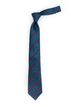 CANALI | Diagonal Striped Tie | Teal & Maroon