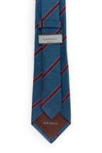 CANALI | Diagonal Striped Tie | Teal & Maroon