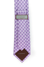 CANALI | Geometric Pattern Tie | Purple