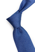 CANALI | Plain Textured Tie | Blue