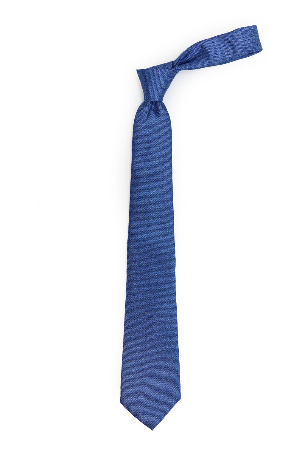 CANALI | Plain Textured Tie | Blue