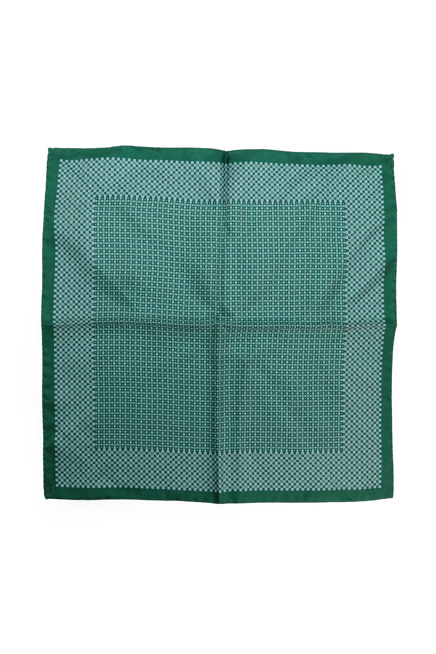 CANALI | Micro-Check Pocket Square | Green