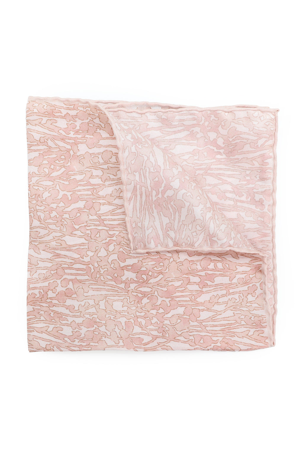 CANALI | Branches Pocket Square | Blush
