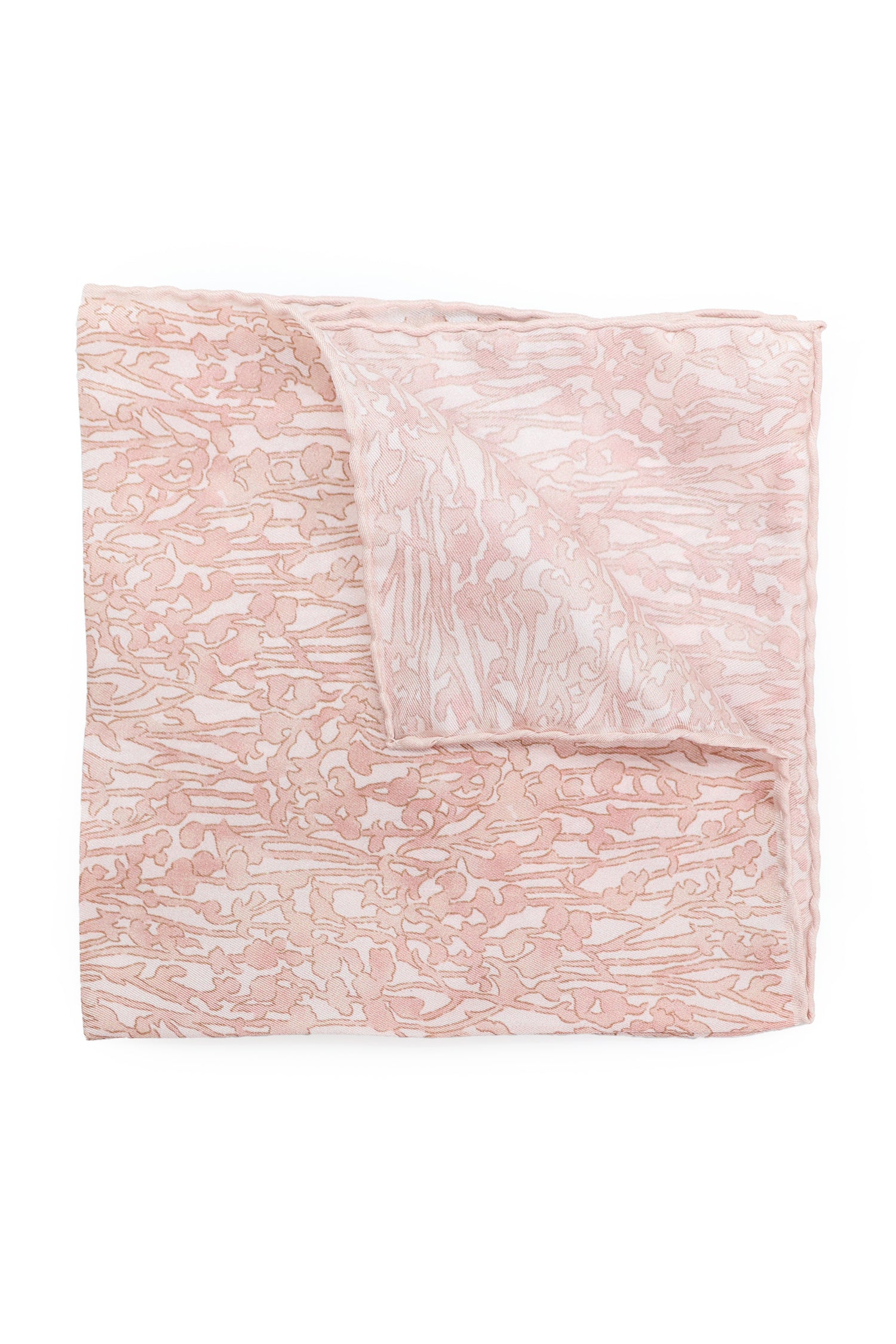 CANALI | Branches Pocket Square | Blush
