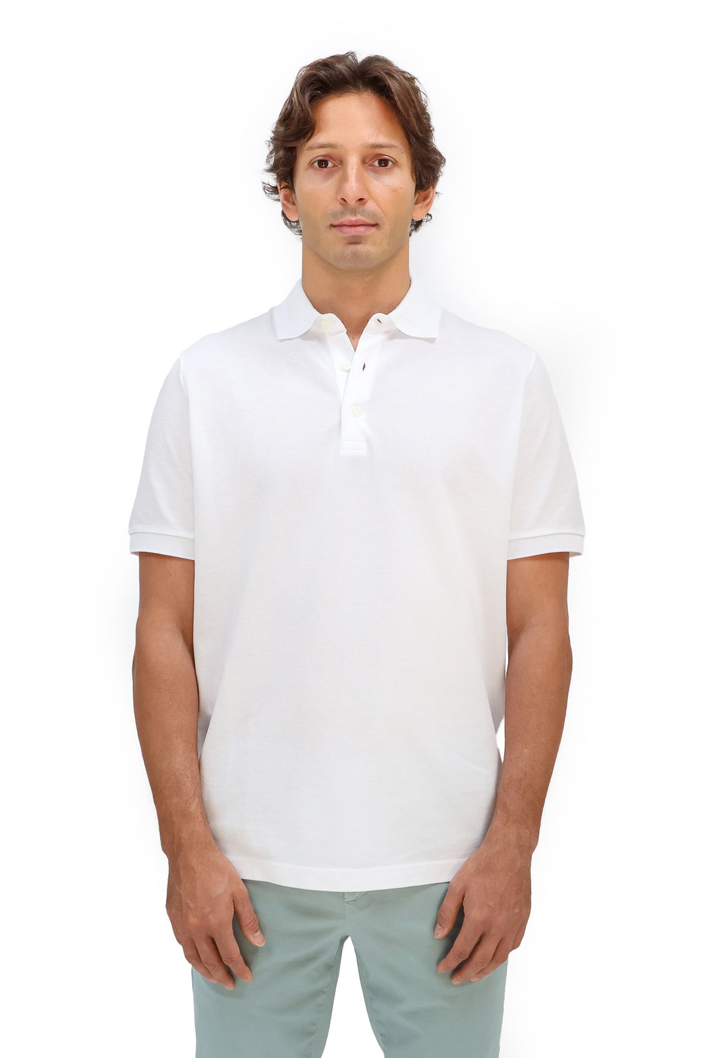 CANALI | 3-Button Polo | White