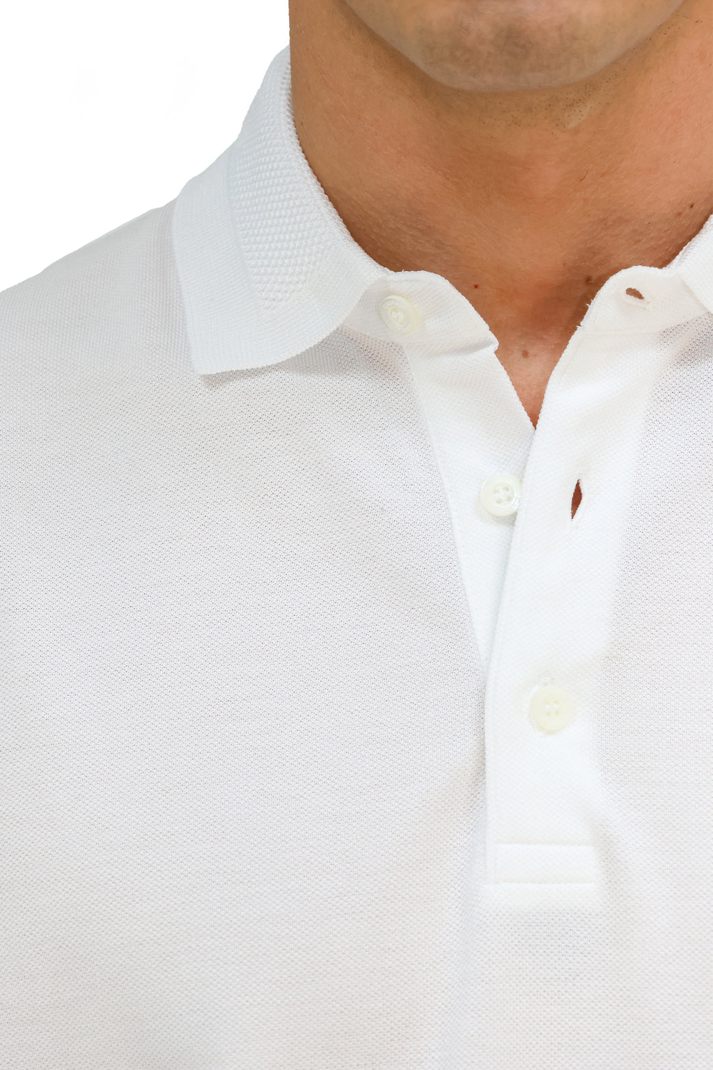 CANALI | 3-Button Polo | White