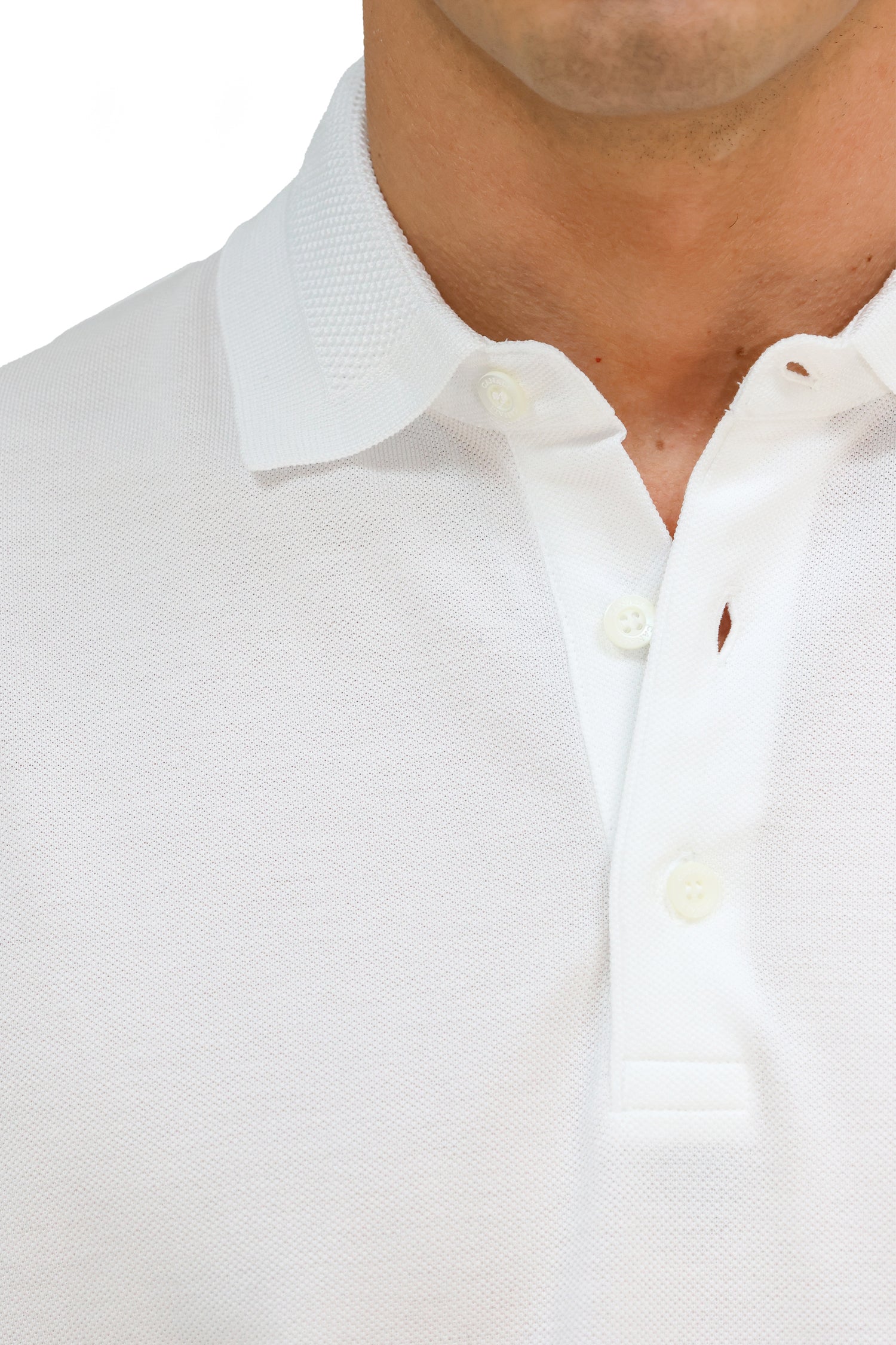 CANALI | 3-Button Polo | White