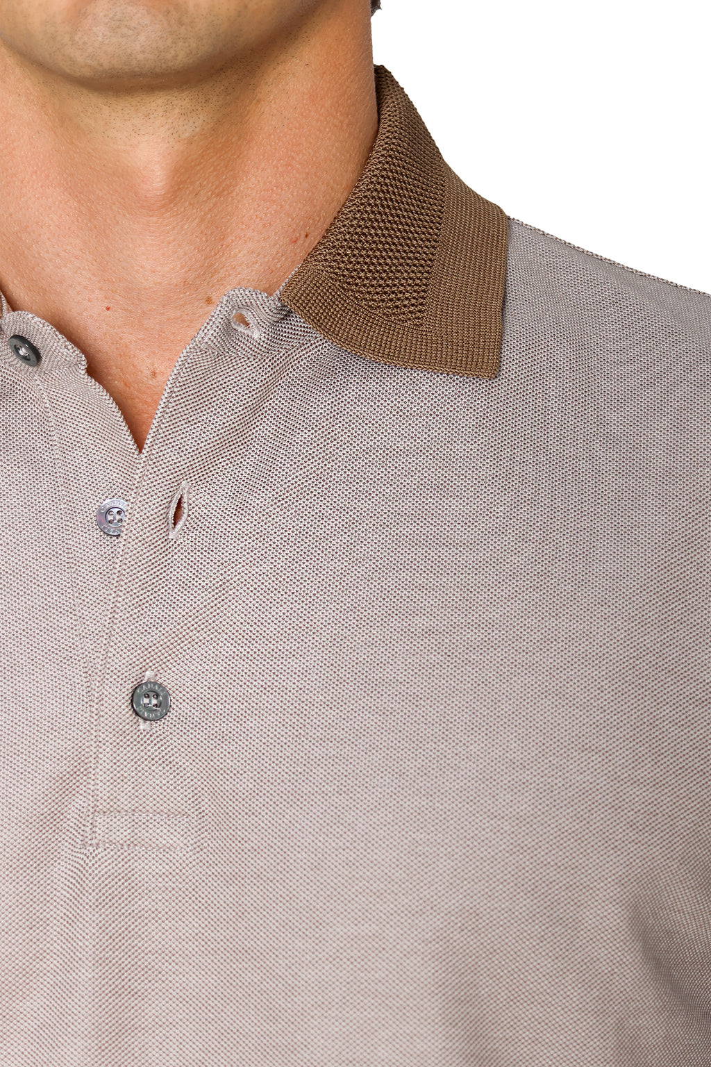 CANALI | 3-Button Polo | Brown