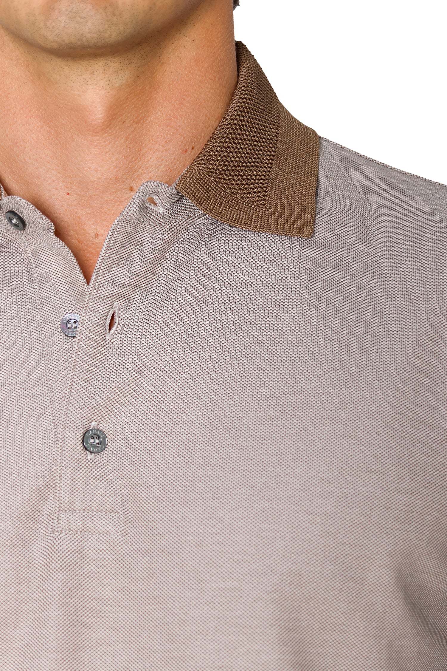 CANALI | 3-Button Polo | Brown