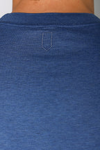 CANALI | Cotton & Silk Crew Neck T-Shirt | Mid-Blue