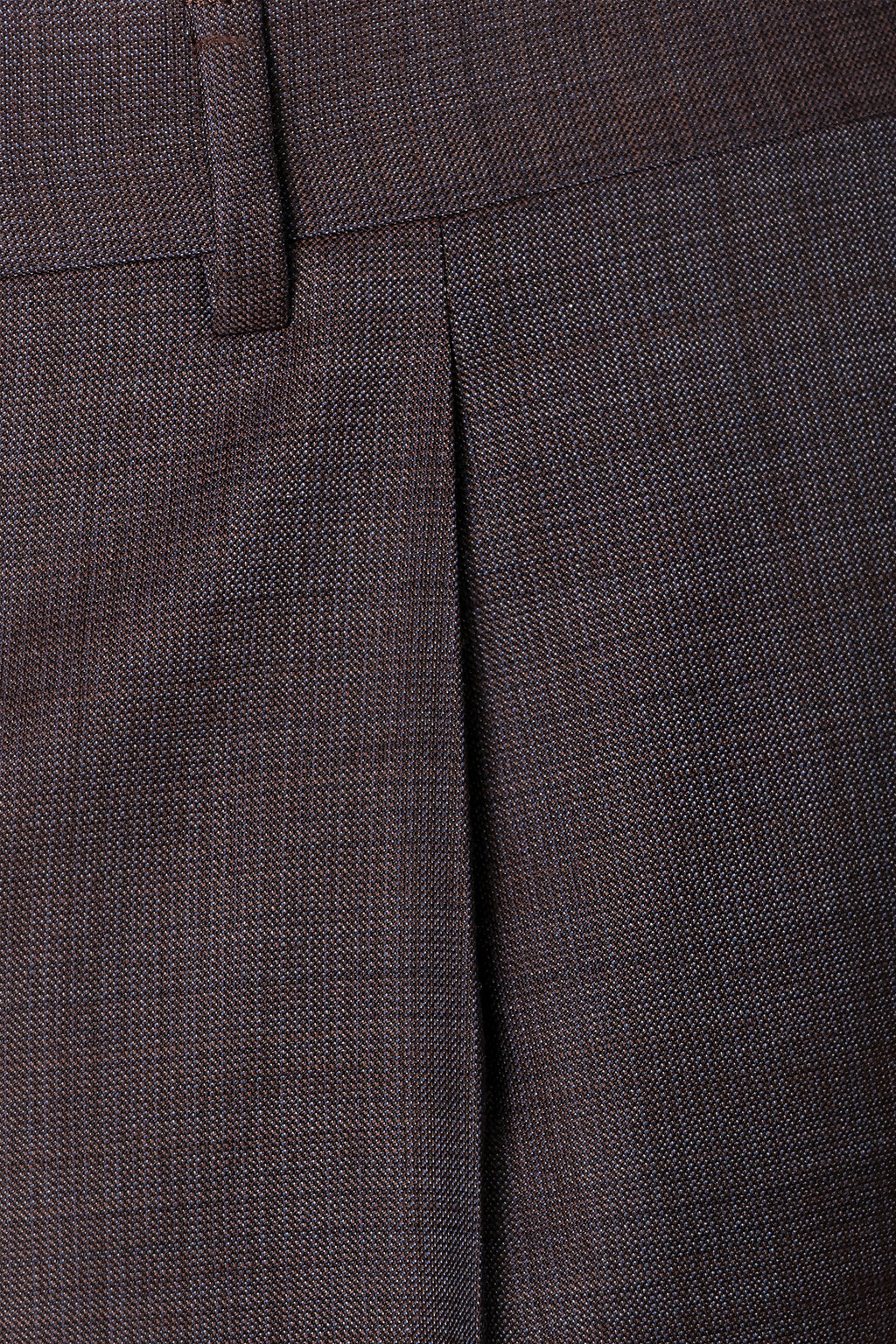CANALI | Two-Tone 1 Pleat Trousers | Dark Brown