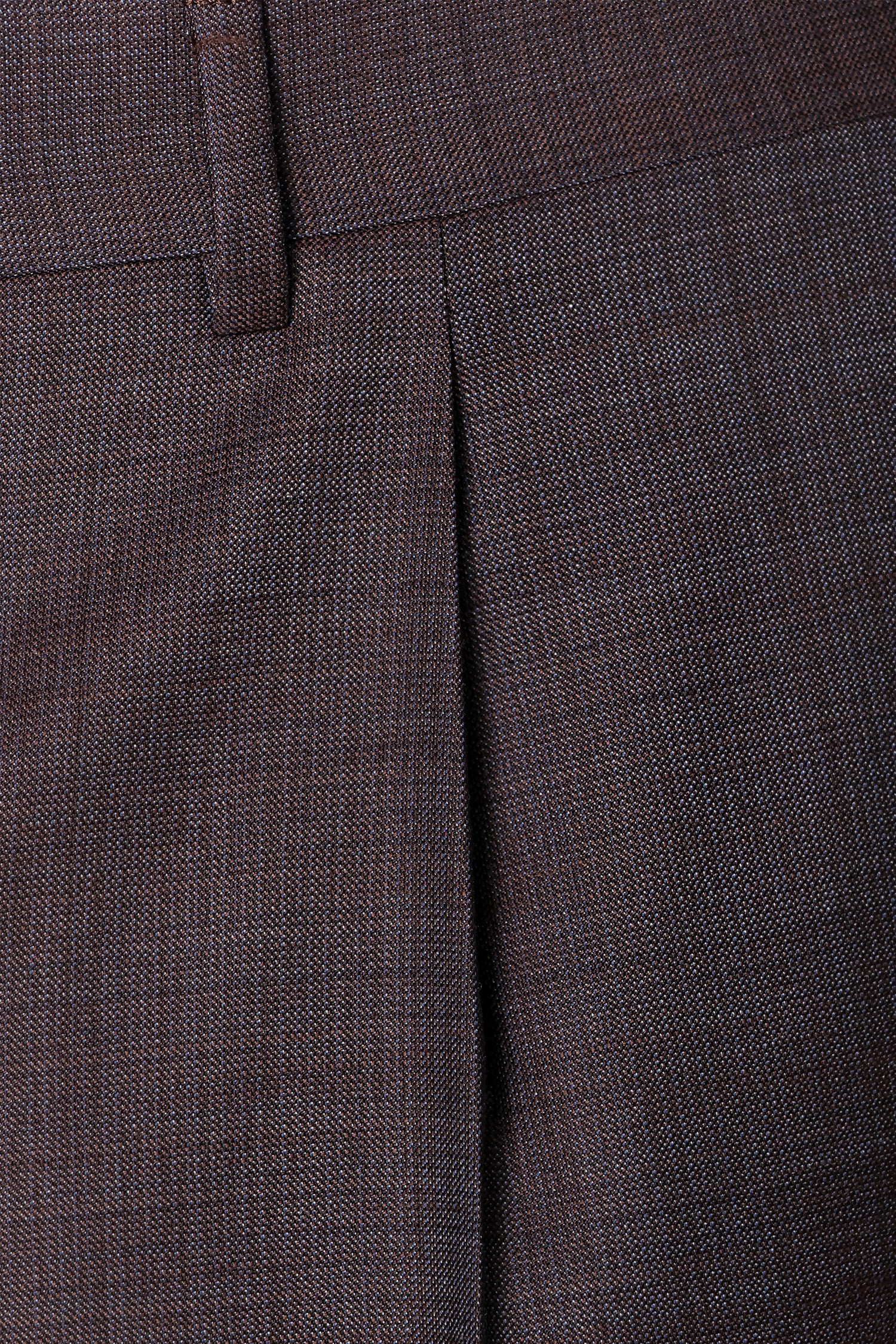 CANALI | Two-Tone 1 Pleat Trousers | Dark Brown