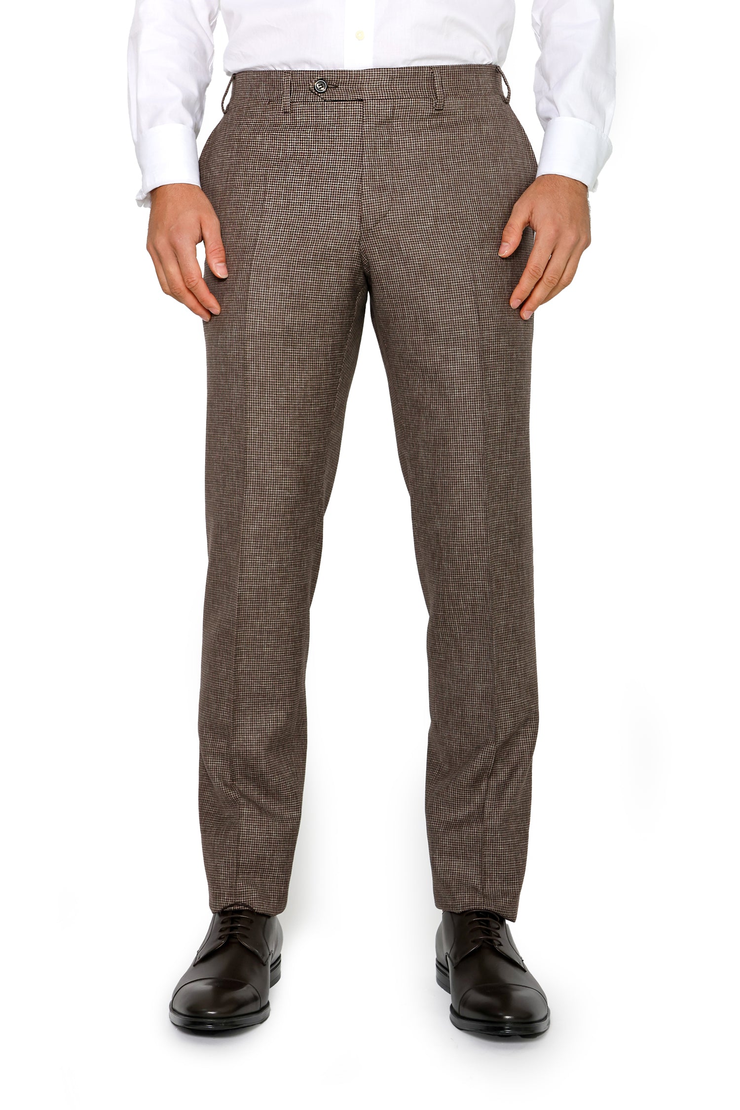 CANALI | Houndstooth Suit | Dark Brown