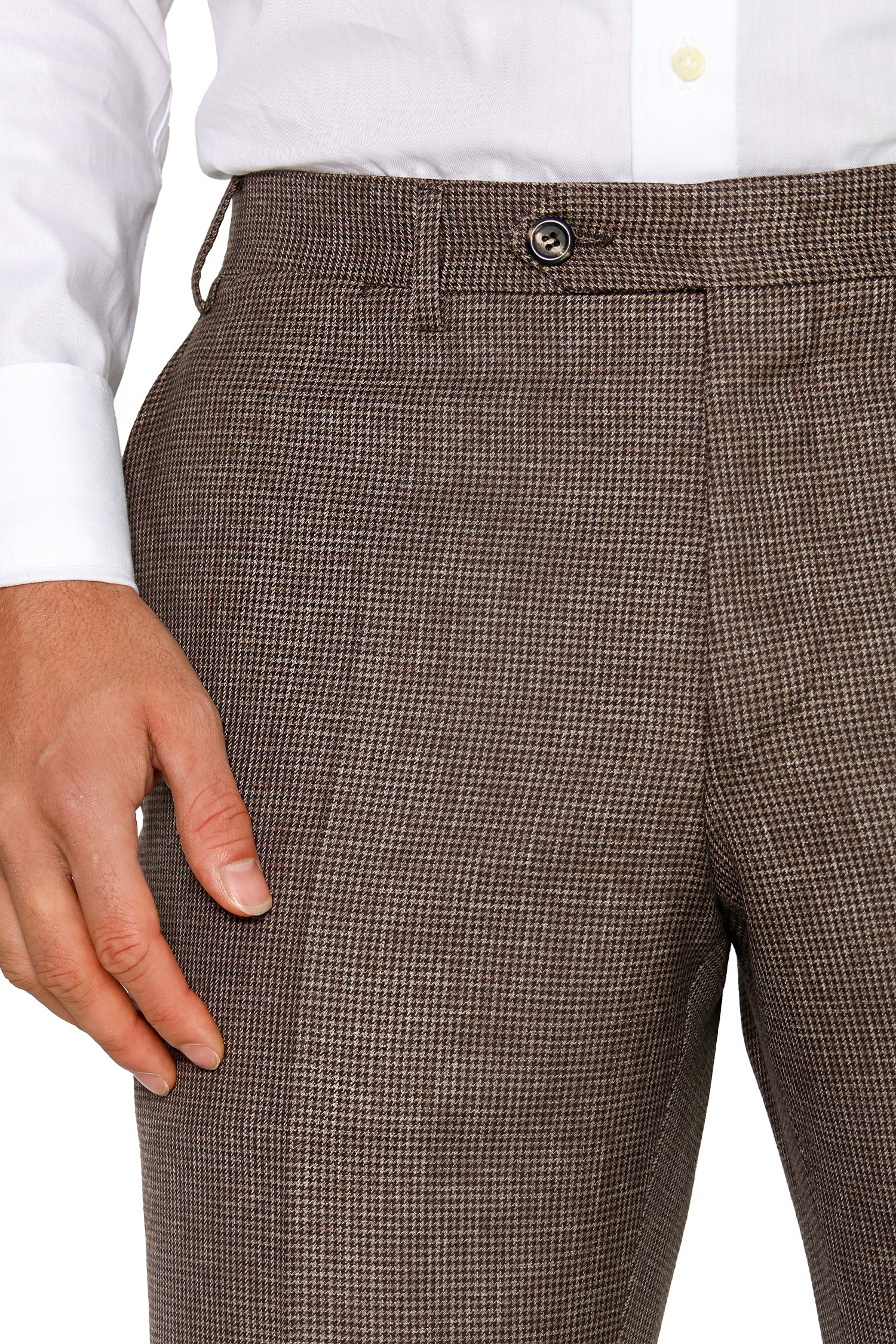 CANALI | Houndstooth Suit | Dark Brown