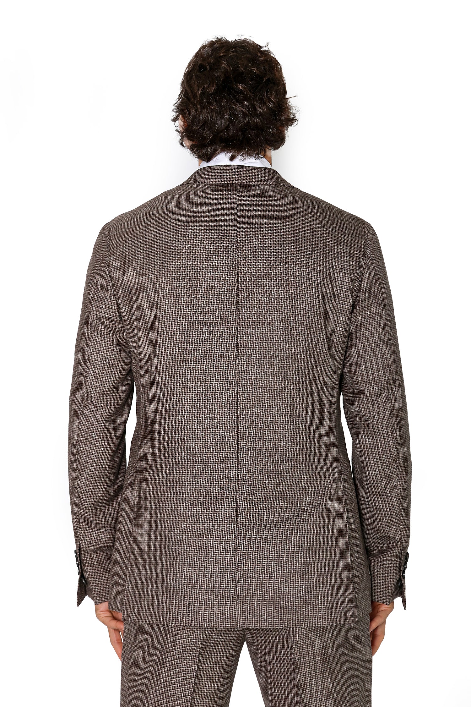 CANALI | Houndstooth Suit | Dark Brown