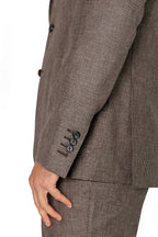 CANALI | Houndstooth Suit | Dark Brown
