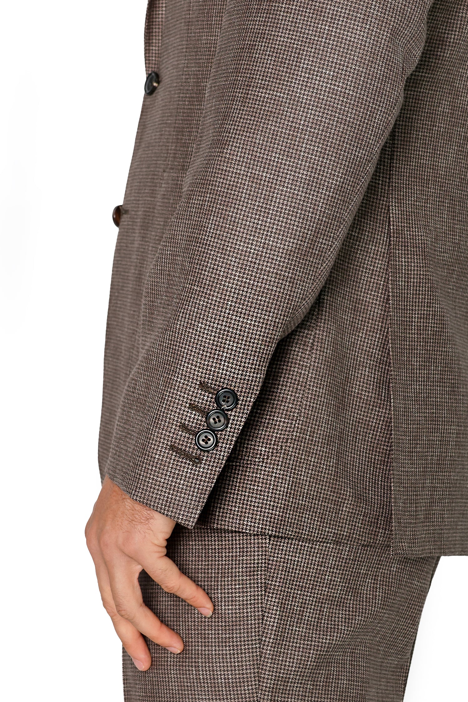 CANALI | Houndstooth Suit | Dark Brown