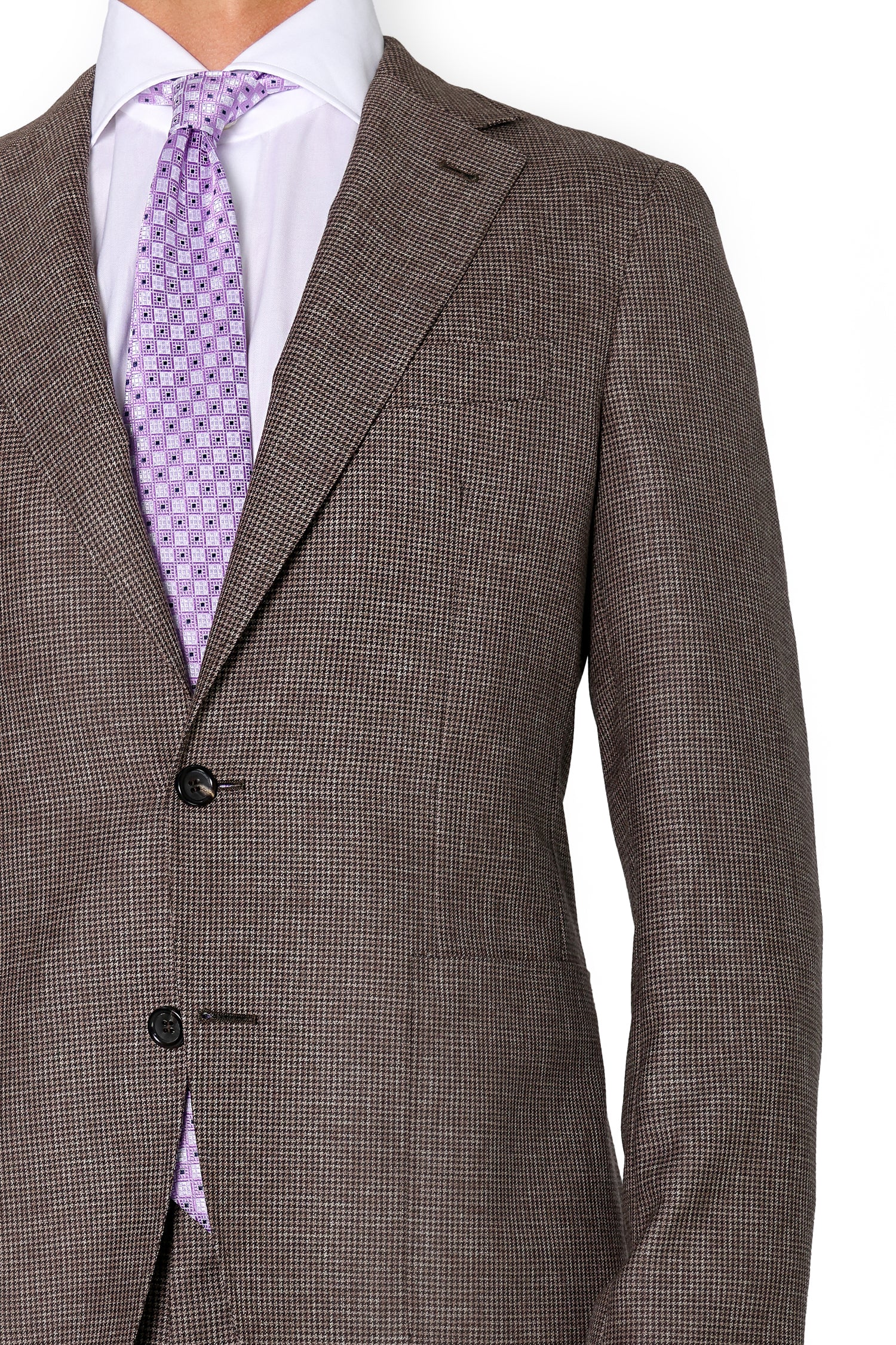 CANALI | Houndstooth Suit | Dark Brown