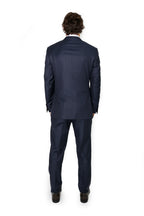 CANALI | Two-Tone Subtle Stripe Suit | Navy & Dark Brown