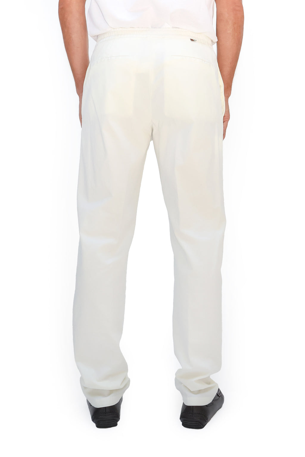 CANALI | Cotton Drawstring Trousers | Cream