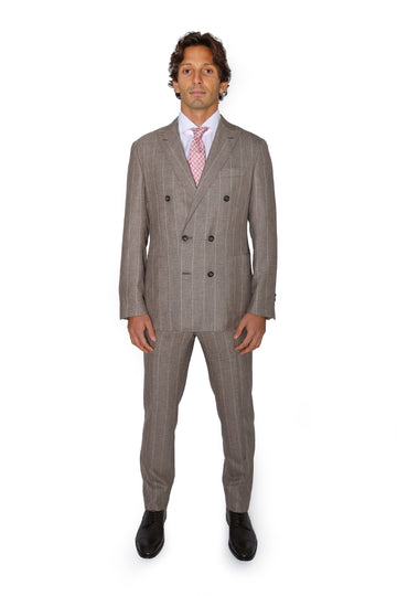 CANALI Brown Double-Breasted Suit