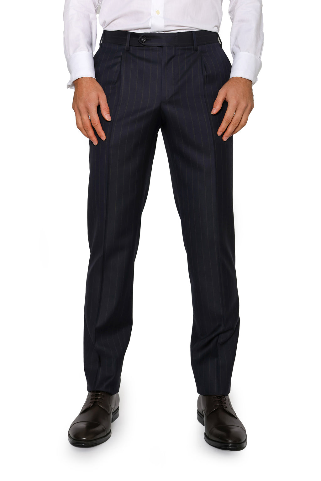 CANALI | Choc-Pinstripe Suit | Dark Navy