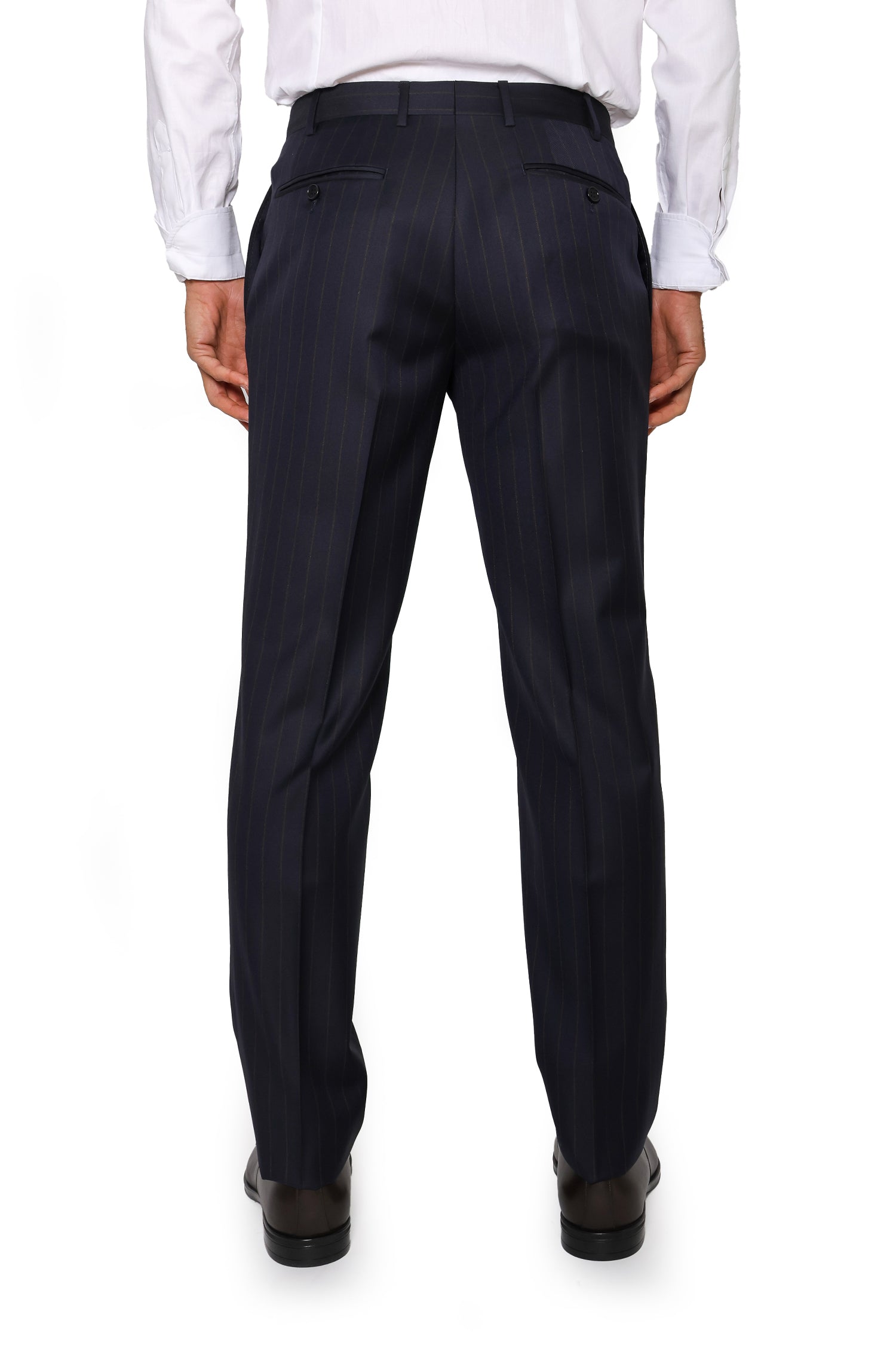 CANALI | Choc-Pinstripe Suit | Dark Navy