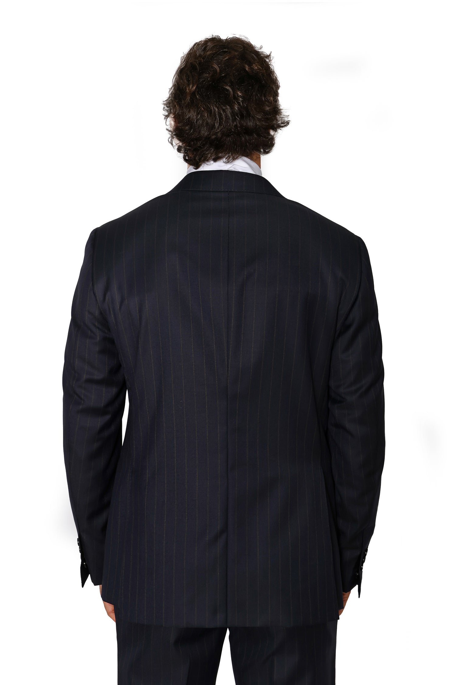 CANALI | Choc-Pinstripe Suit | Dark Navy
