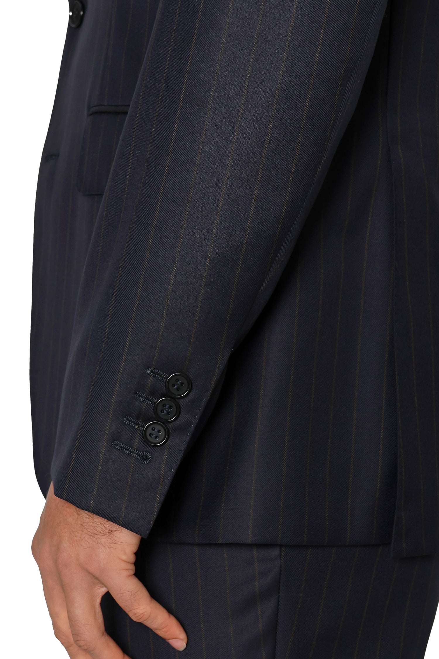 CANALI | Choc-Pinstripe Suit | Dark Navy