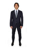 CANALI | Choc-Pinstripe Suit | Dark Navy