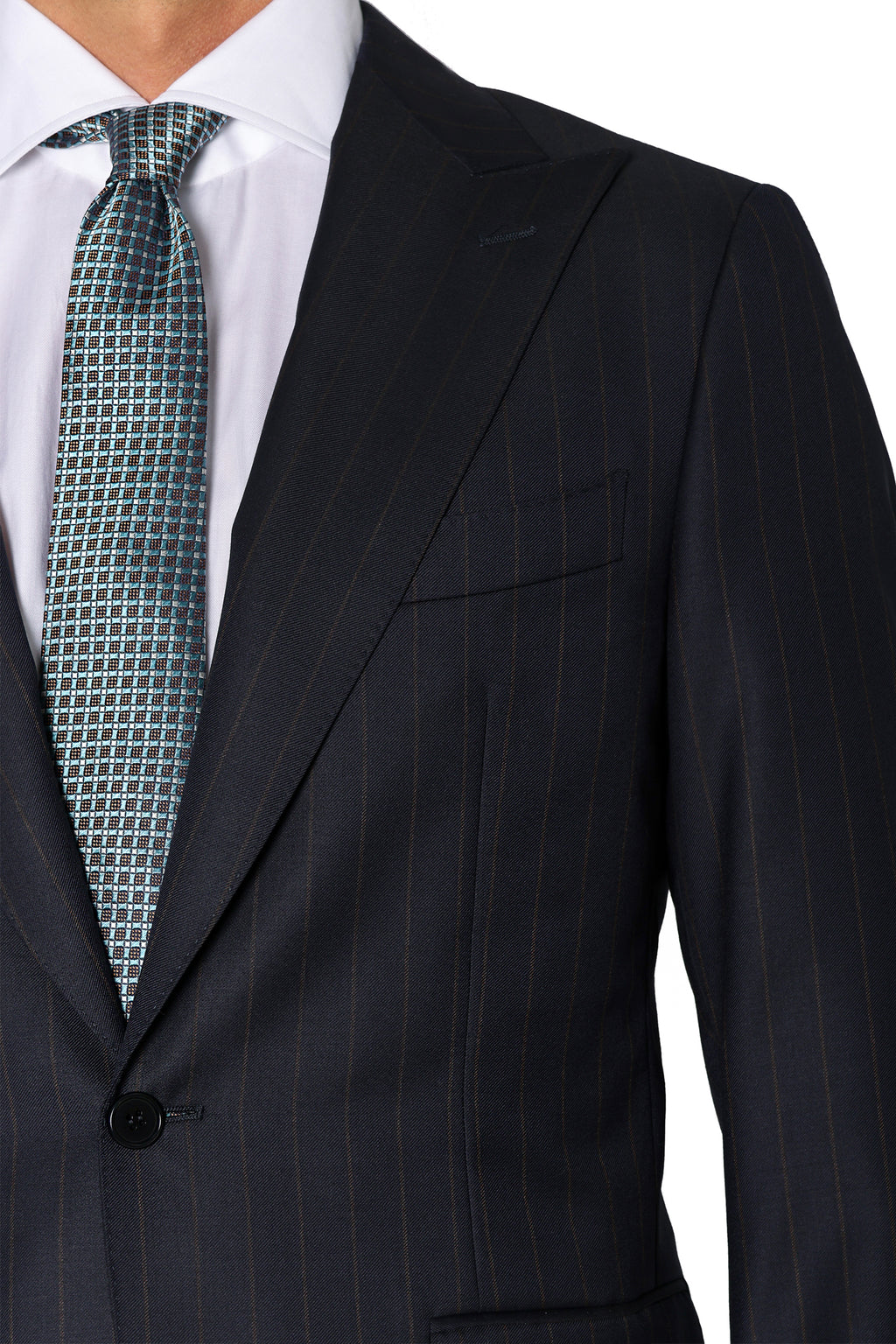 CANALI | Choc-Pinstripe Suit | Dark Navy